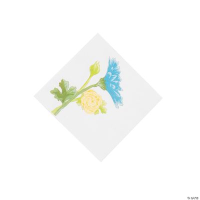 Love In Bloom Wedding Beverage Napkins