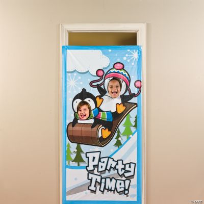 Penguin Party Photo Door Banner