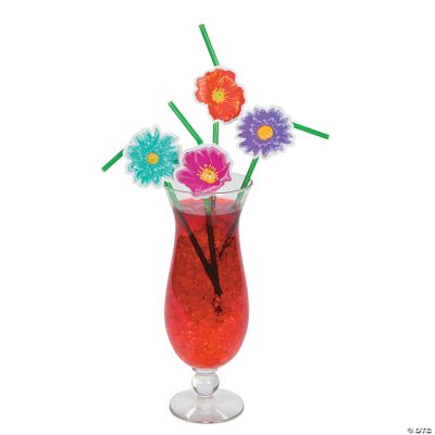 Straws With Flower Cutouts
