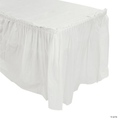 White Pleated Table Skirt