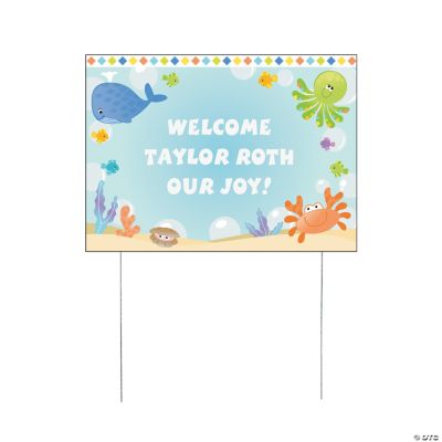 Personalized Under The Sea Boy Yard Sign