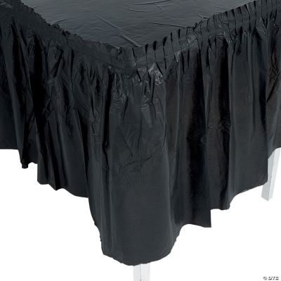 Black Pleated Table Skirt