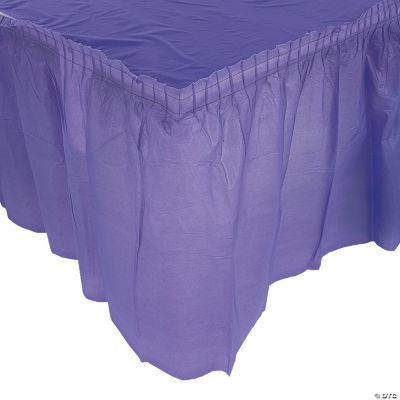 Purple Pleated Table Skirt