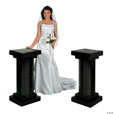 Small Black Fluted Pillars