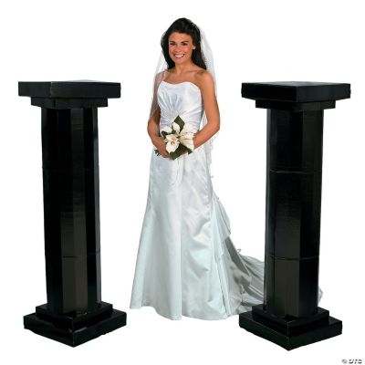 Medium Black Fluted Pillars