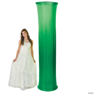Green Fabric Column Slip