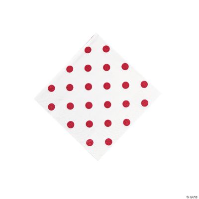 Red Polka Dot Beverage Napkins