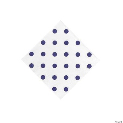 Purple Polka Dot Beverage Napkins