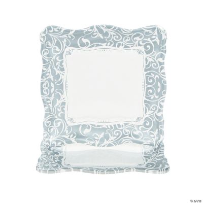 Silver Swirl Wedding Dinner Plates