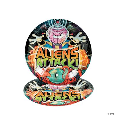 Aliens Attack Dinner Plates