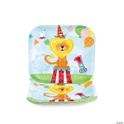 1st Birthday Circus Dessert Plates