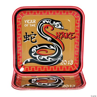 Year Of The Snake Square Dinner Plates