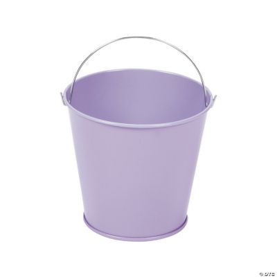 Lilac Tinplate Pails With Handles