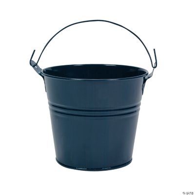 Navy Tinplate Pails With Handles
