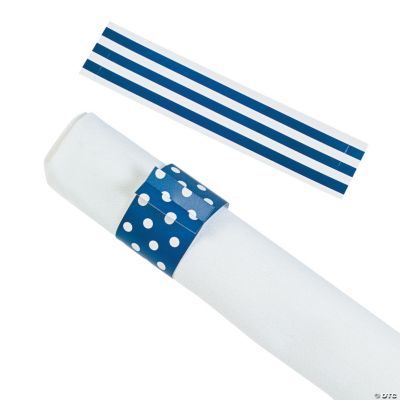 Blue Reversible Napkin Rings