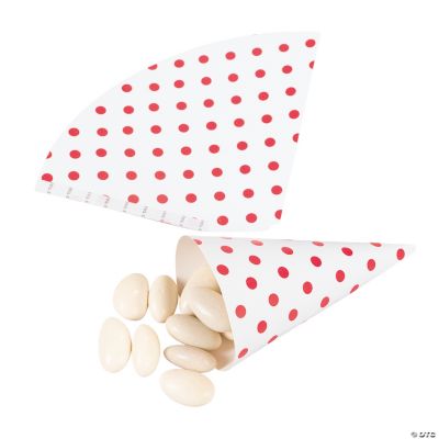 Red Polka Dot Favor Cones