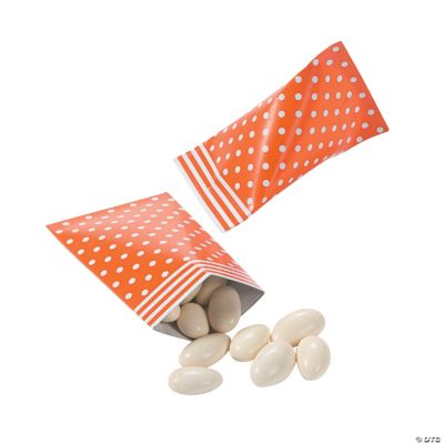 Orange Polka Dot Sour Cream Favor Containers