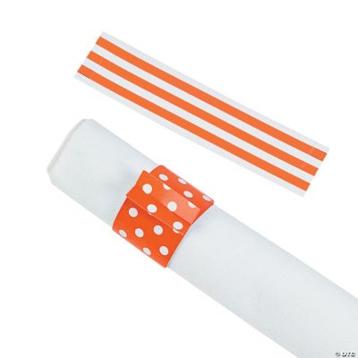 Orange Reversible Napkin Rings
