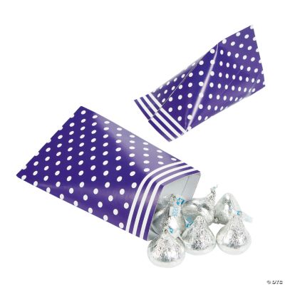 Purple Polka Dot Sour Cream Favor Containers