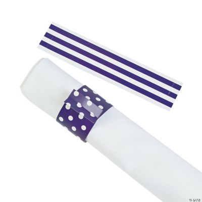 Purple Reversible Napkin Rings