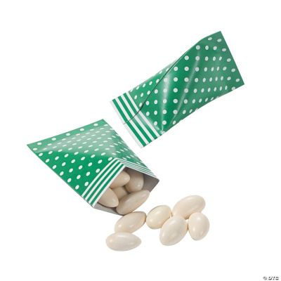 Green Polka Dot Sour Cream Favor Containers