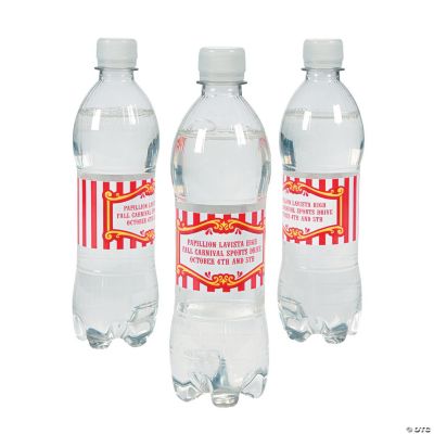 Personalized Carnival Water Bottle Labels