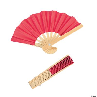 Mini Red Bamboo Fans