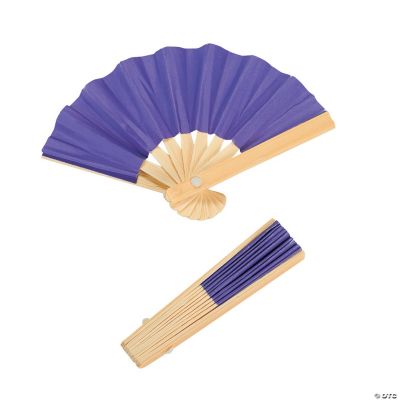 Mini Purple Bamboo Fans