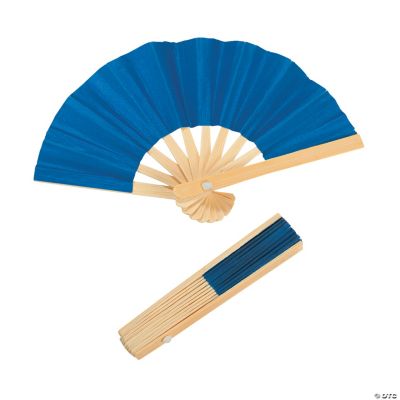 Mini Blue Bamboo Fans