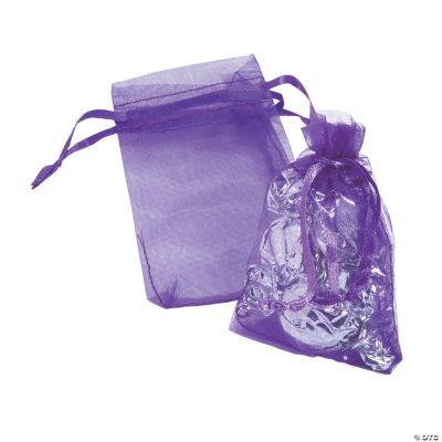 Mini Purple Drawstring Bags