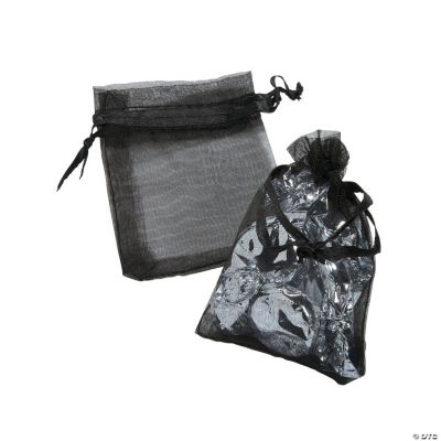 Mini Black Drawstring Bags