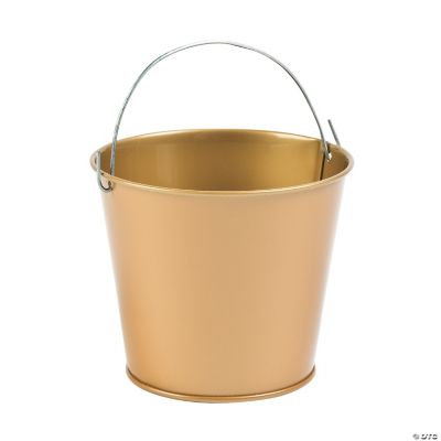 Goldtone Pails With Handles