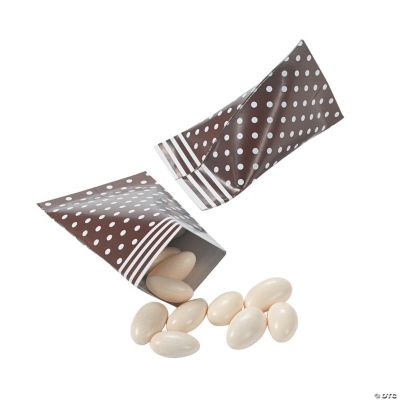 Chocolate Brown Polka Dot Sour Cream Favor Containers
