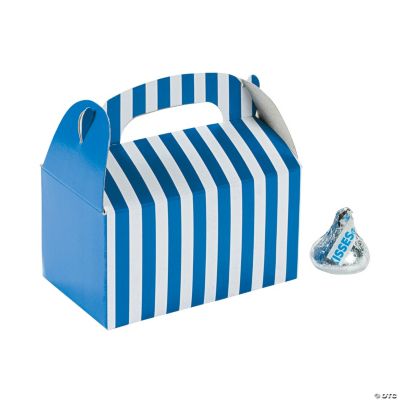 Mini Blue Striped Treat Boxes
