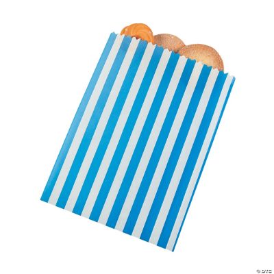 Blue Striped Treat Bags