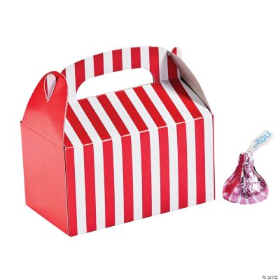 Mini Red Striped Treat Boxes