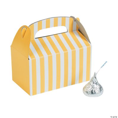 Mini Yellow Striped Treat Boxes