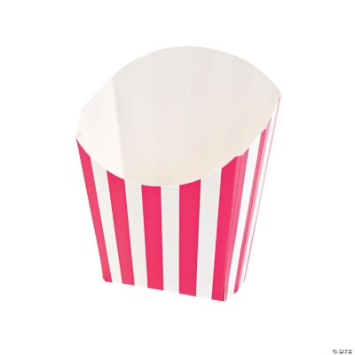 Hot Pink Striped Fry Containers