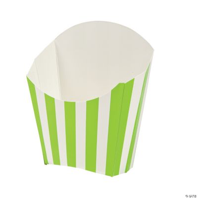 Lime Green Striped Fry Containers