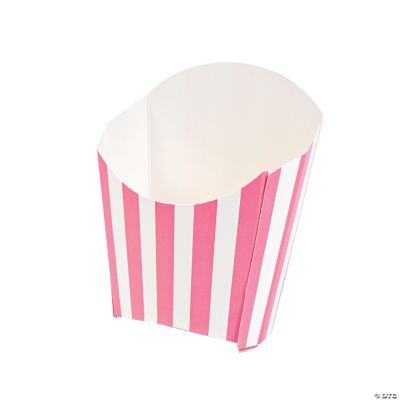 Candy Pink Striped Fry Containers