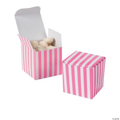 Candy Pink Striped Gift Boxes