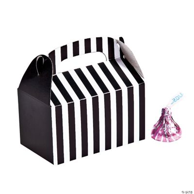 Mini Black Striped Treat Boxes