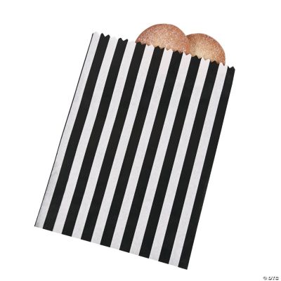 Black Striped Treat Bags
