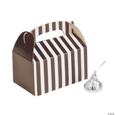 Mini Chocolate Brown Striped Treat Boxes