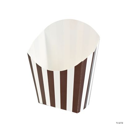 Chocolate Brown Striped Fry Containers