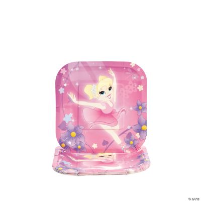 Ballerina Fairies Square Dessert Plates