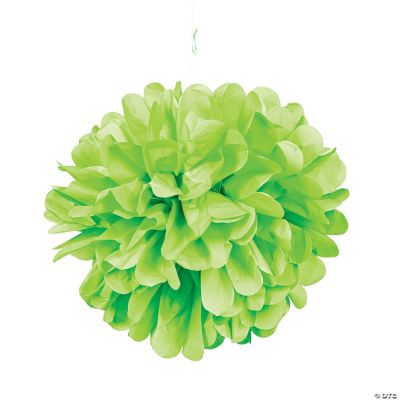 Lime Green Pom-Pom Tissue Decorations