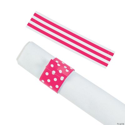 Hot Pink Reversible Napkin Rings