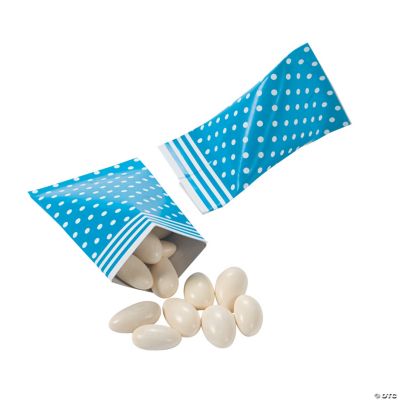 Turquoise Polka Dot Sour Cream Favor Containers