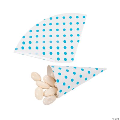 Turquoise Polka Dot Favor Cones